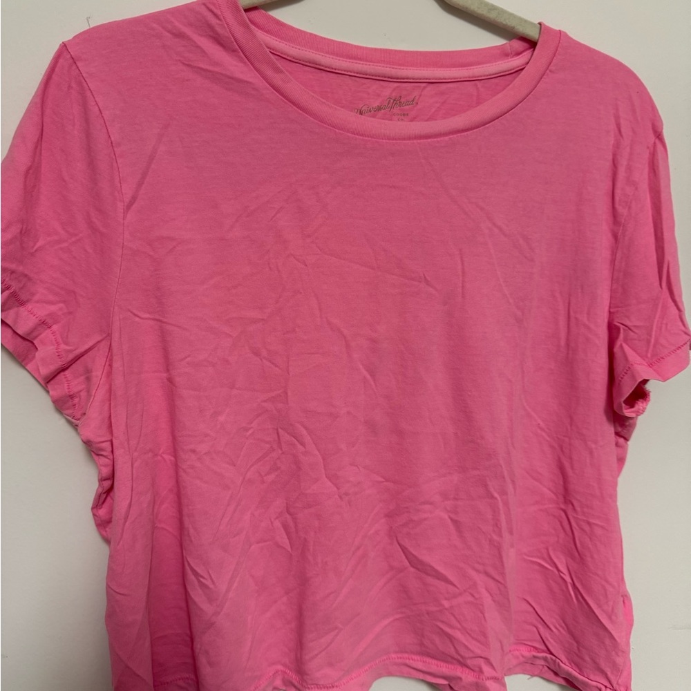 Cotton Short Sleeve Tee - Soft everyday tee -pink